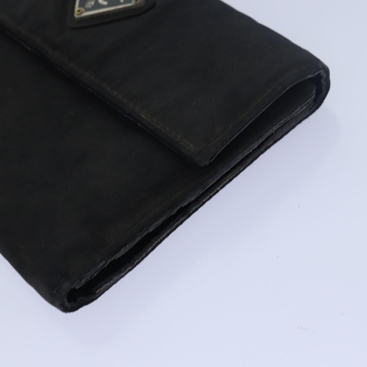 PRADA Wallet Nylon Leather 5Set Black Auth bs15530