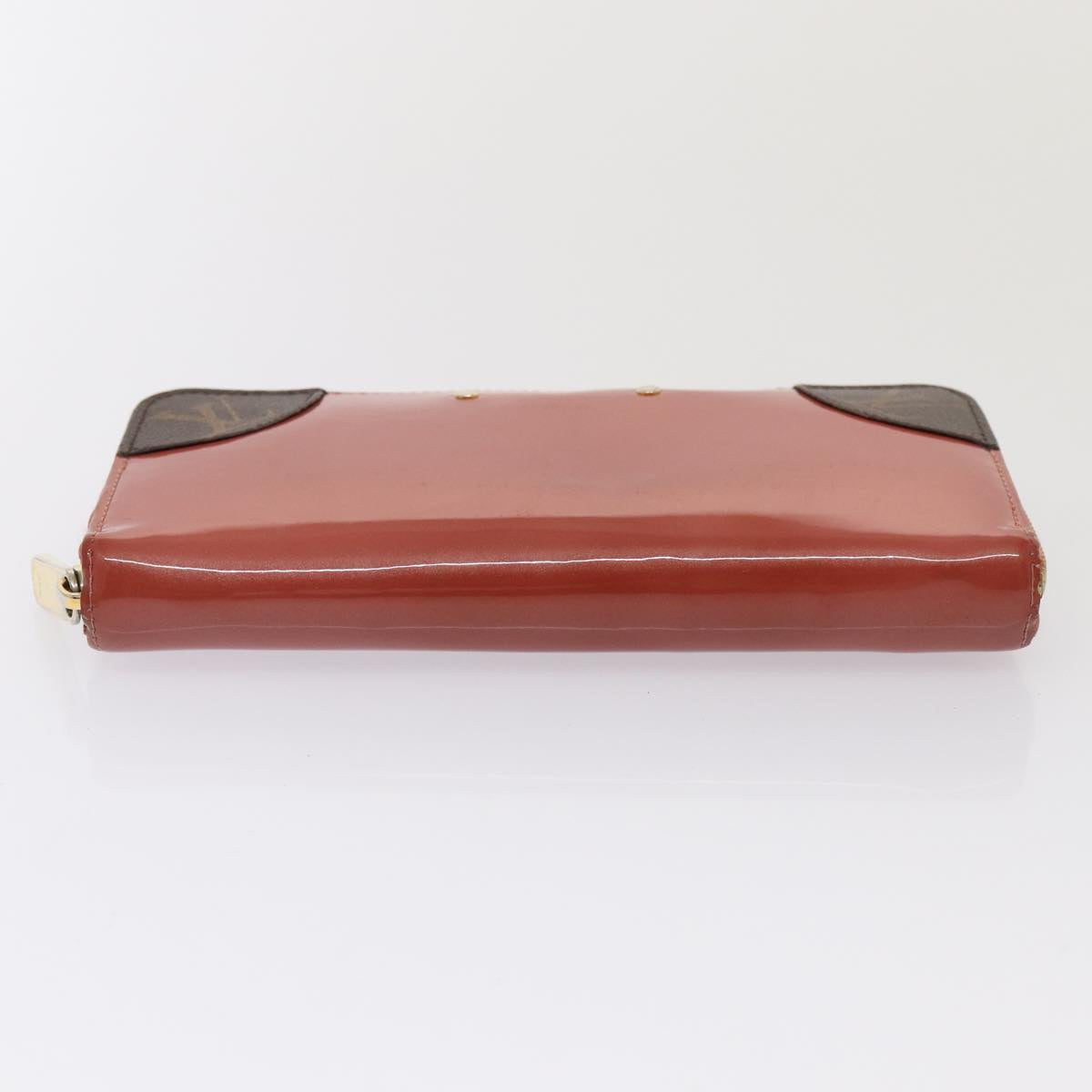 LOUIS VUITTON Zippy Venice Long Wallet Patent leather Pink M62318 Auth bs15535