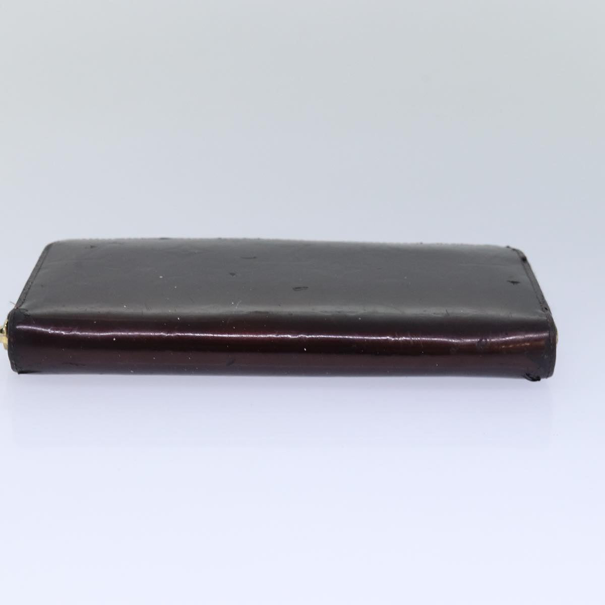 LOUIS VUITTON Monogram Vernis Zippy Wallet Wallet Amarante M93522 Auth bs15545