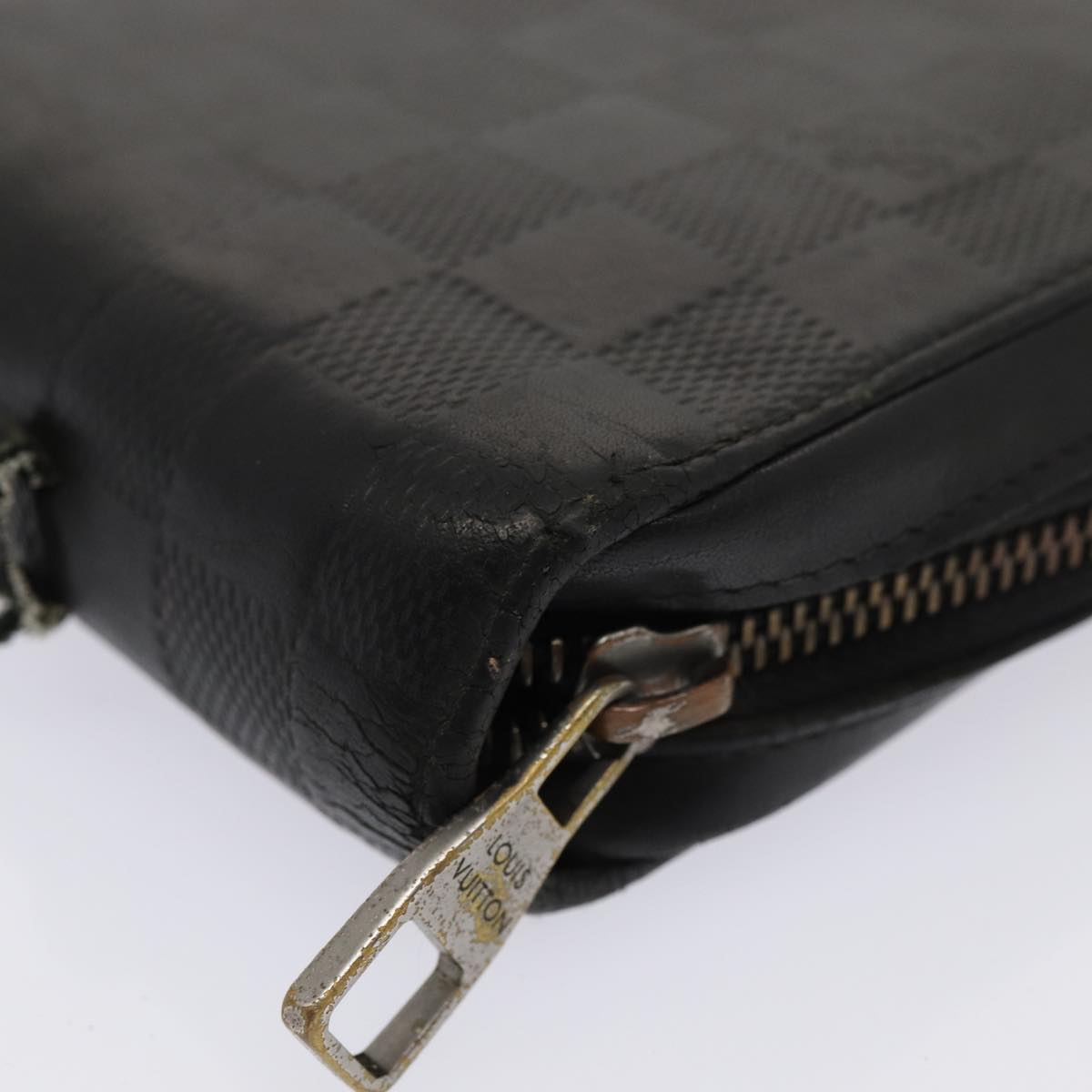 LOUIS VUITTON Damier Infini  Zippy XL Travel Case Black Onyx N61254 Auth bs15546