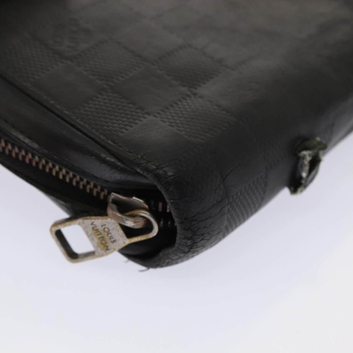 LOUIS VUITTON Damier Infini  Zippy XL Travel Case Black Onyx N61254 Auth bs15546