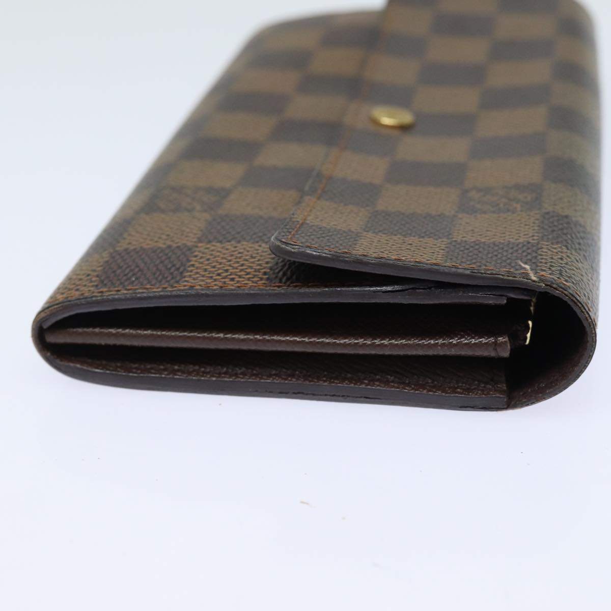 LOUIS VUITTON Damier Ebene Portefeuille Sarah Long Wallet N60491 LV Auth bs15557