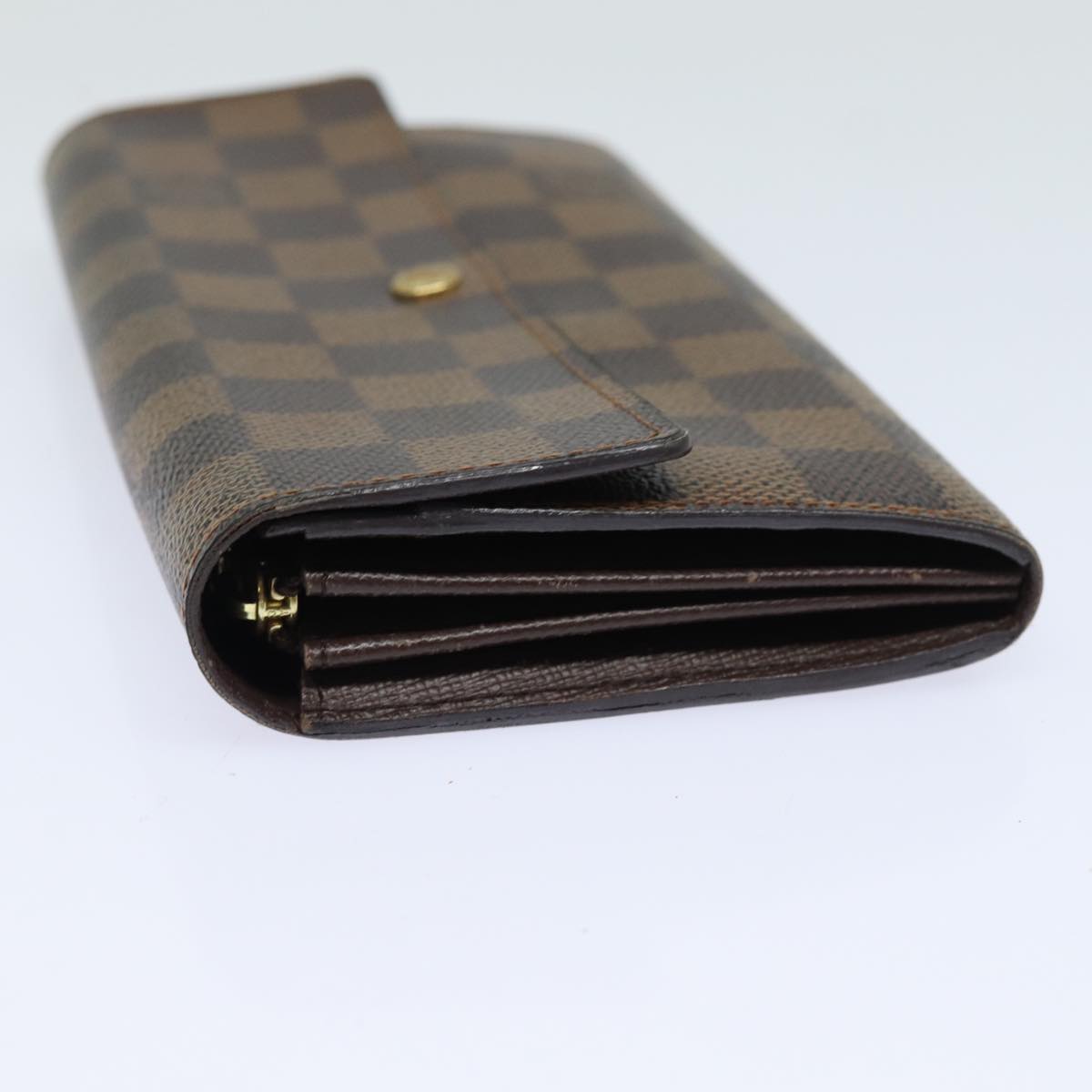 LOUIS VUITTON Damier Ebene Portefeuille Sarah Long Wallet N60491 LV Auth bs15557