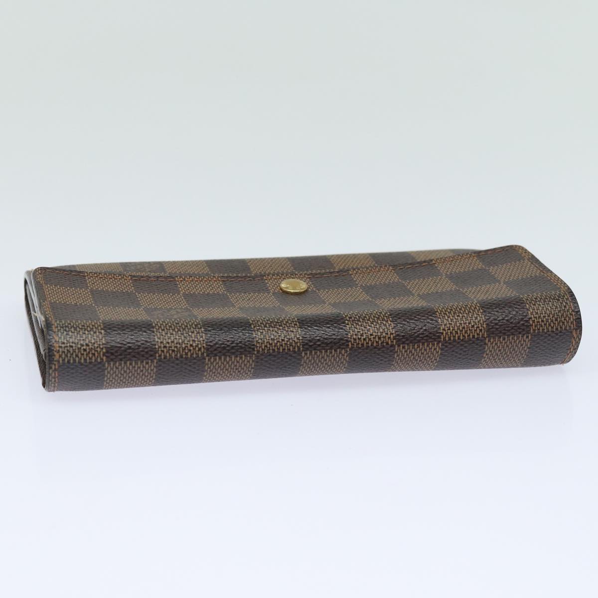 LOUIS VUITTON Damier Ebene Portefeuille Sarah Long Wallet N60491 LV Auth bs15557