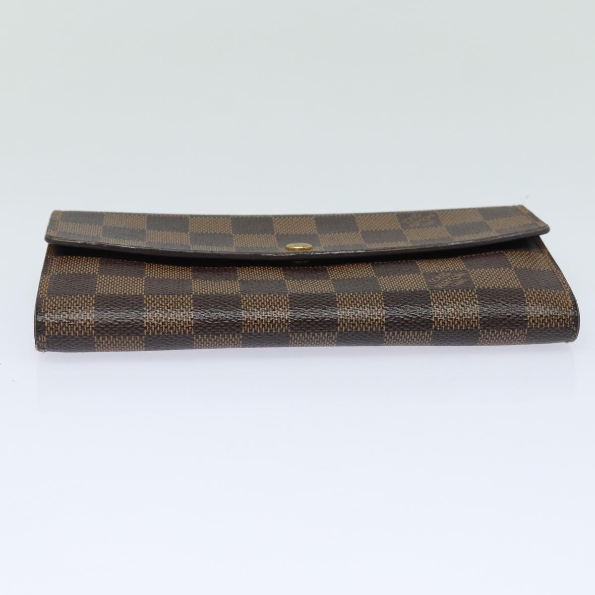 LOUIS VUITTON Damier Ebene Portefeuille Sarah Long Wallet N60491 LV Auth bs15557