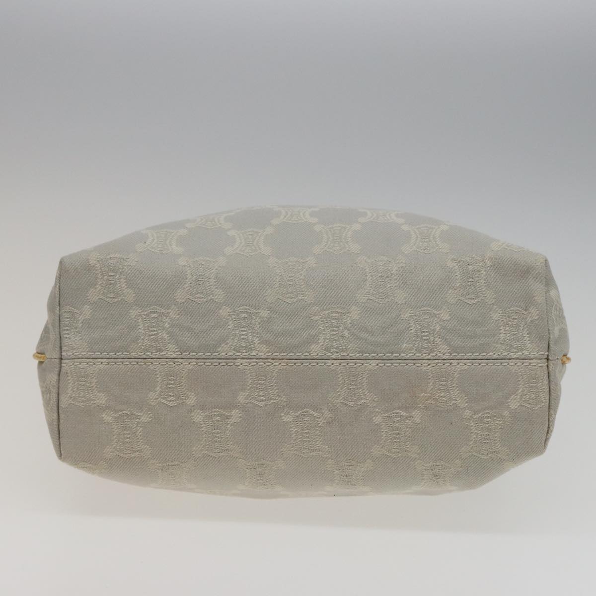 CELINE Macadam Canvas Tote Bag Yellow Light Blue Auth bs15626V