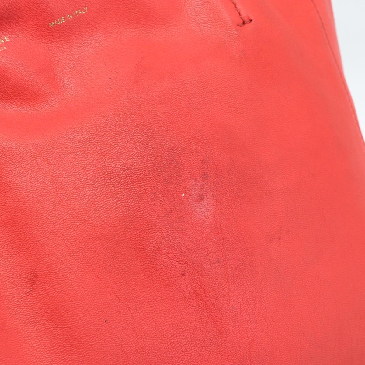 CELINE Tote Bag Leather Red Auth bs15628