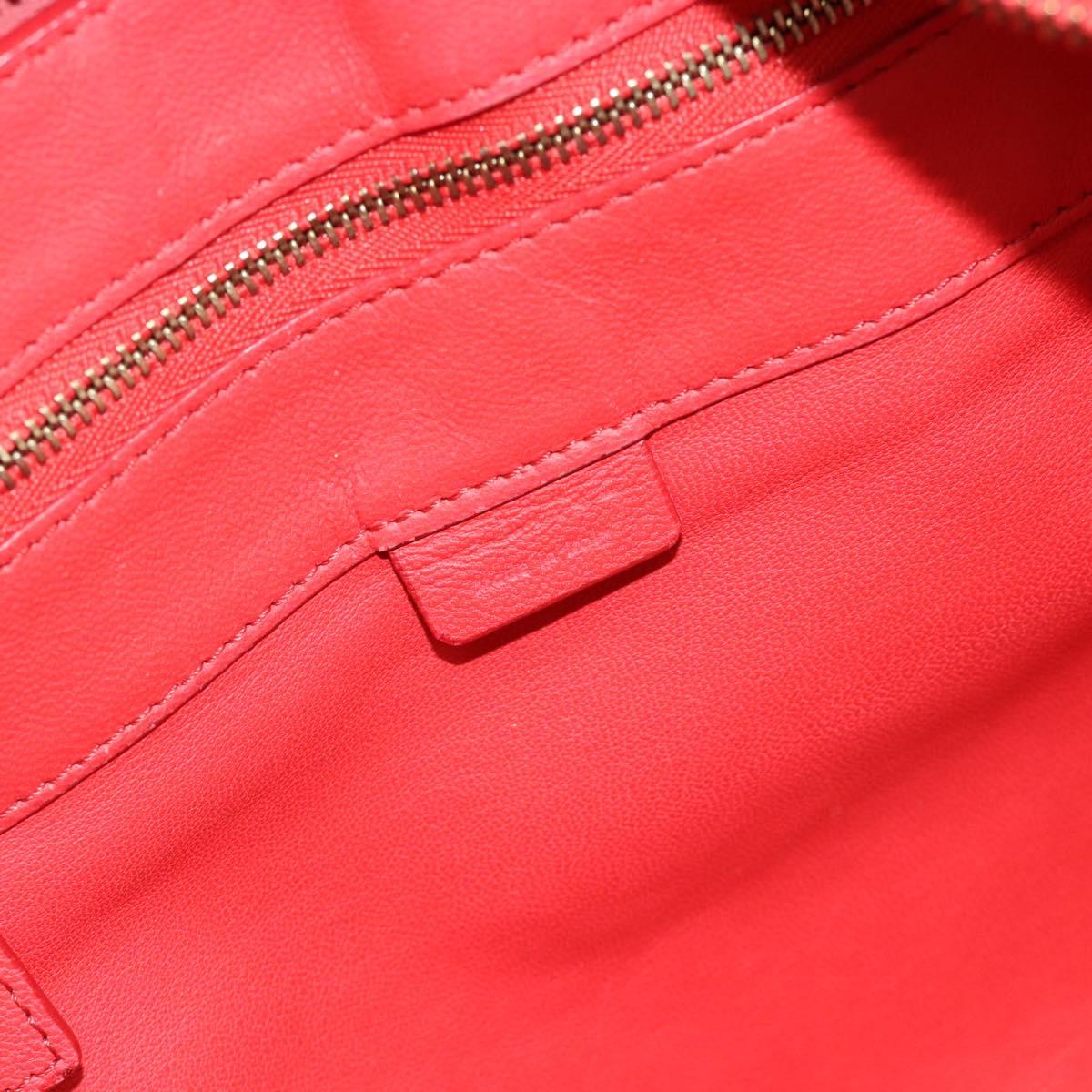 CELINE Tote Bag Leather Red Auth bs15628