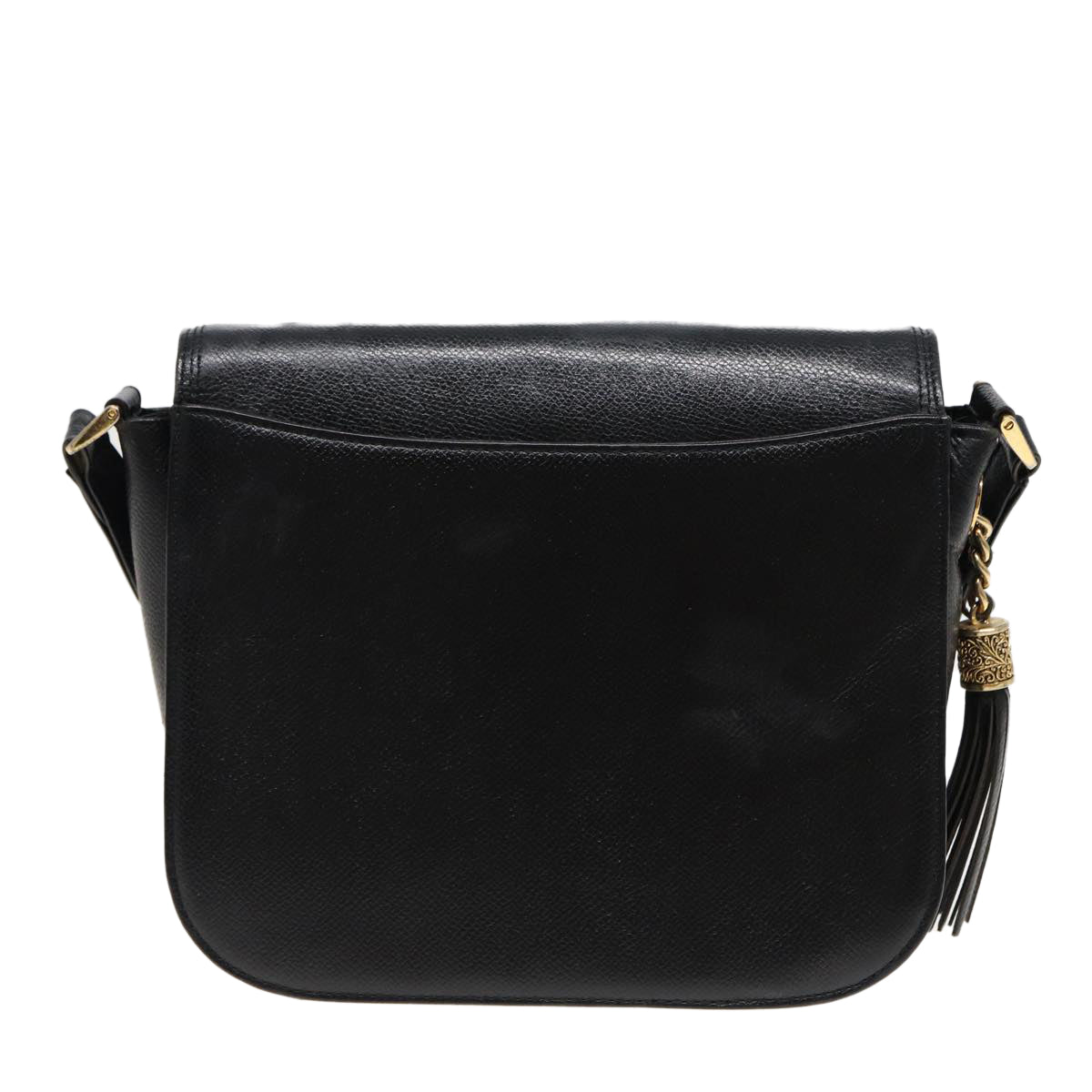 VALENTINO Shoulder Bag Leather Black Auth bs15711