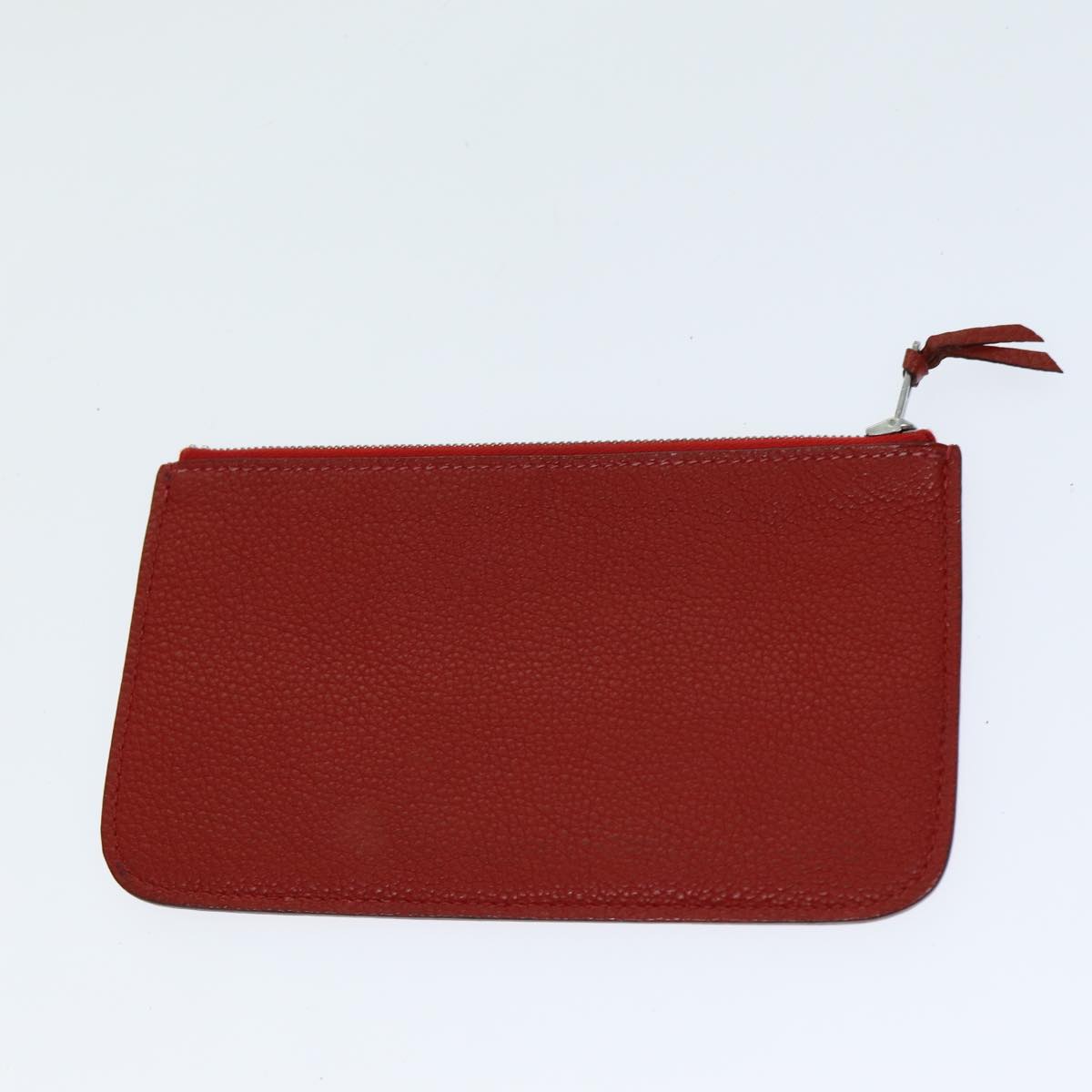 HERMES Dogon GM Wallet Leather Red Auth bs15767