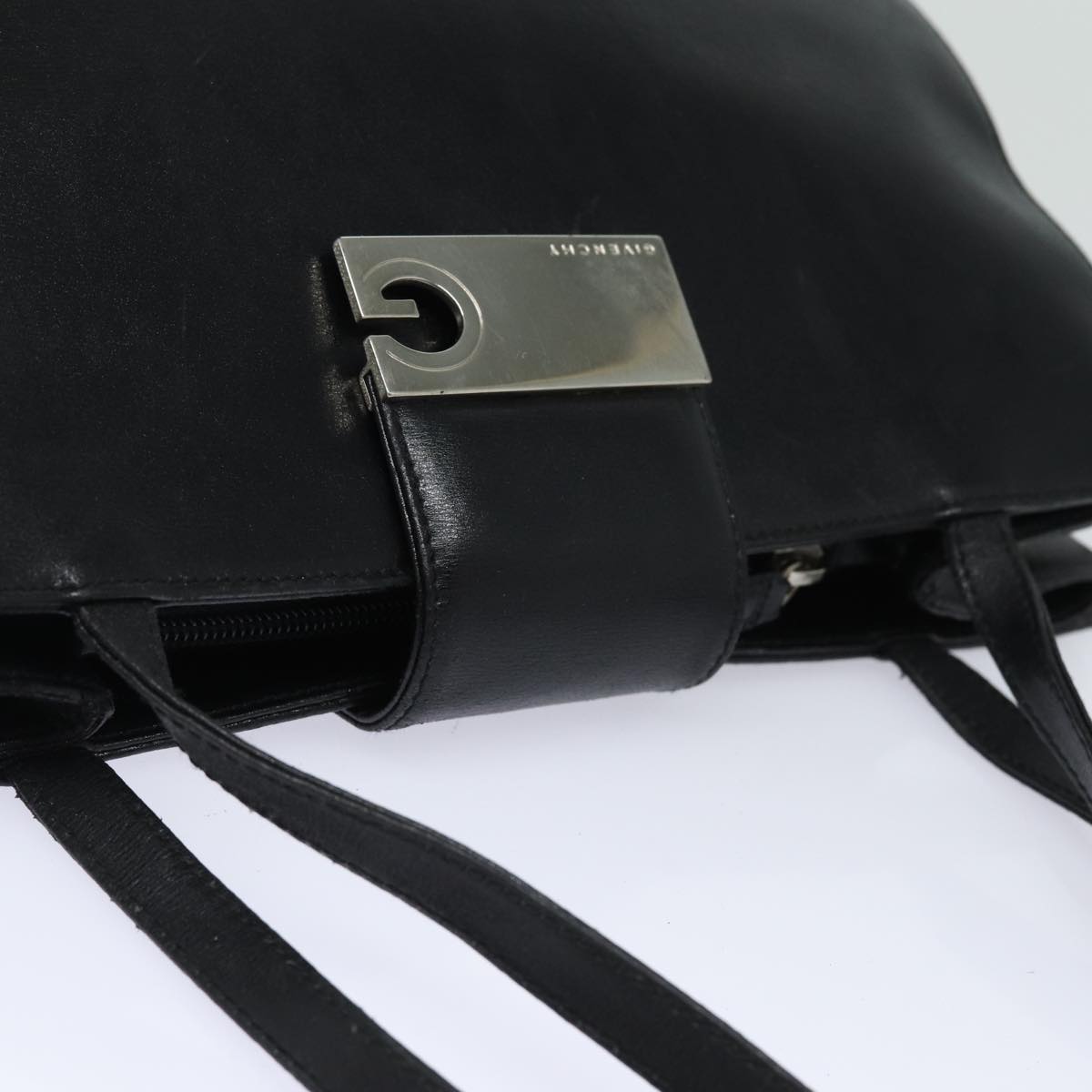 GIVENCHY Shoulder Bag Leather Black Auth bs15809