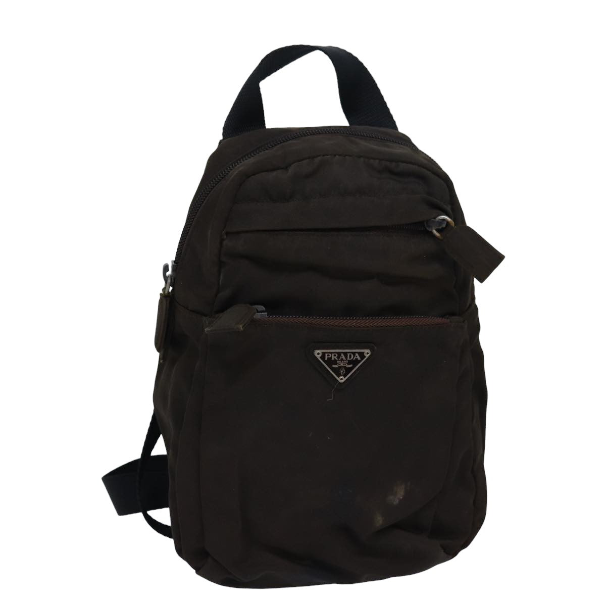 PRADA Backpack Nylon Brown Auth bs15832