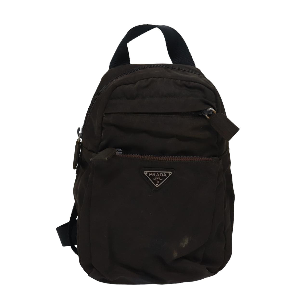 PRADA Backpack Nylon Brown Auth bs15832