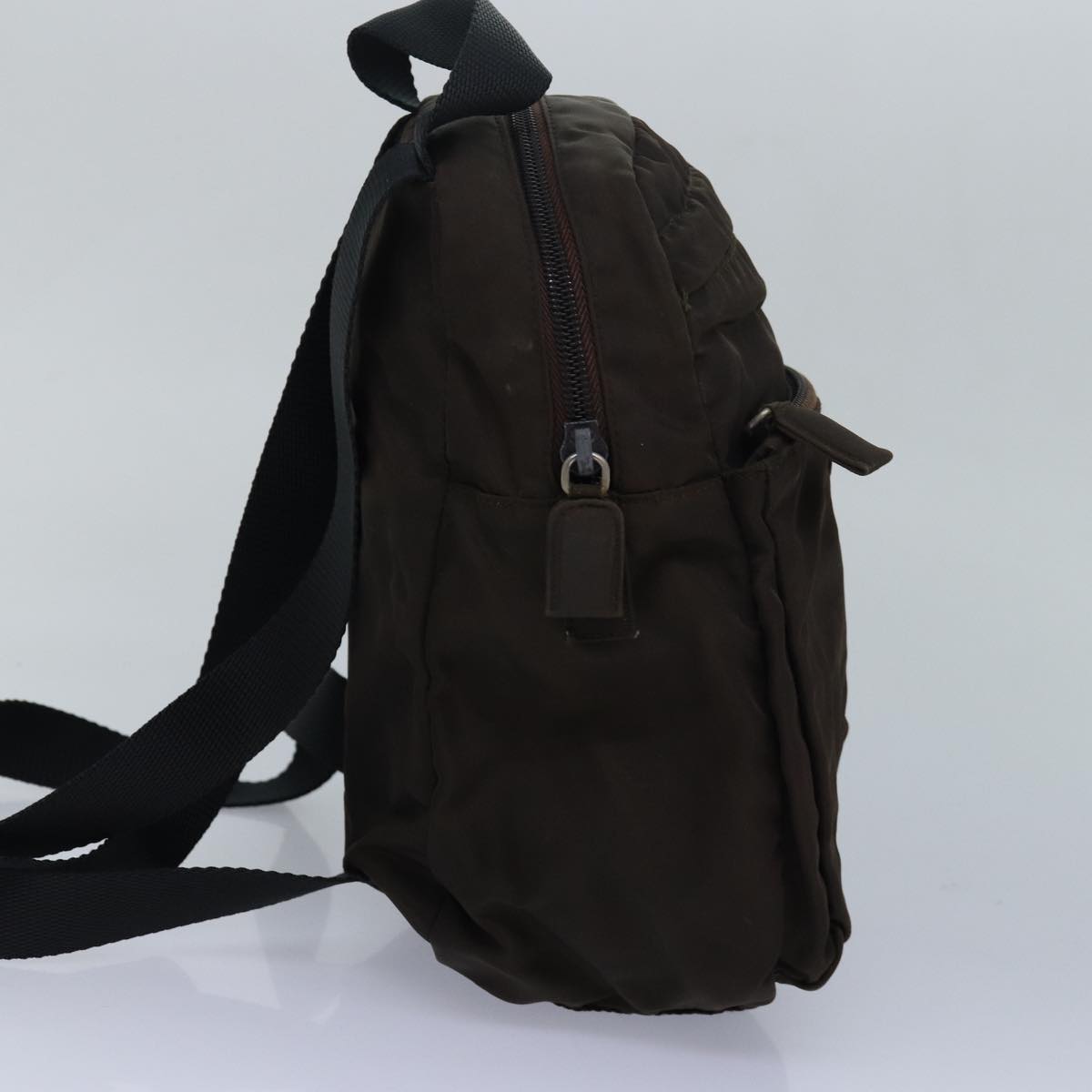 PRADA Backpack Nylon Brown Auth bs15832