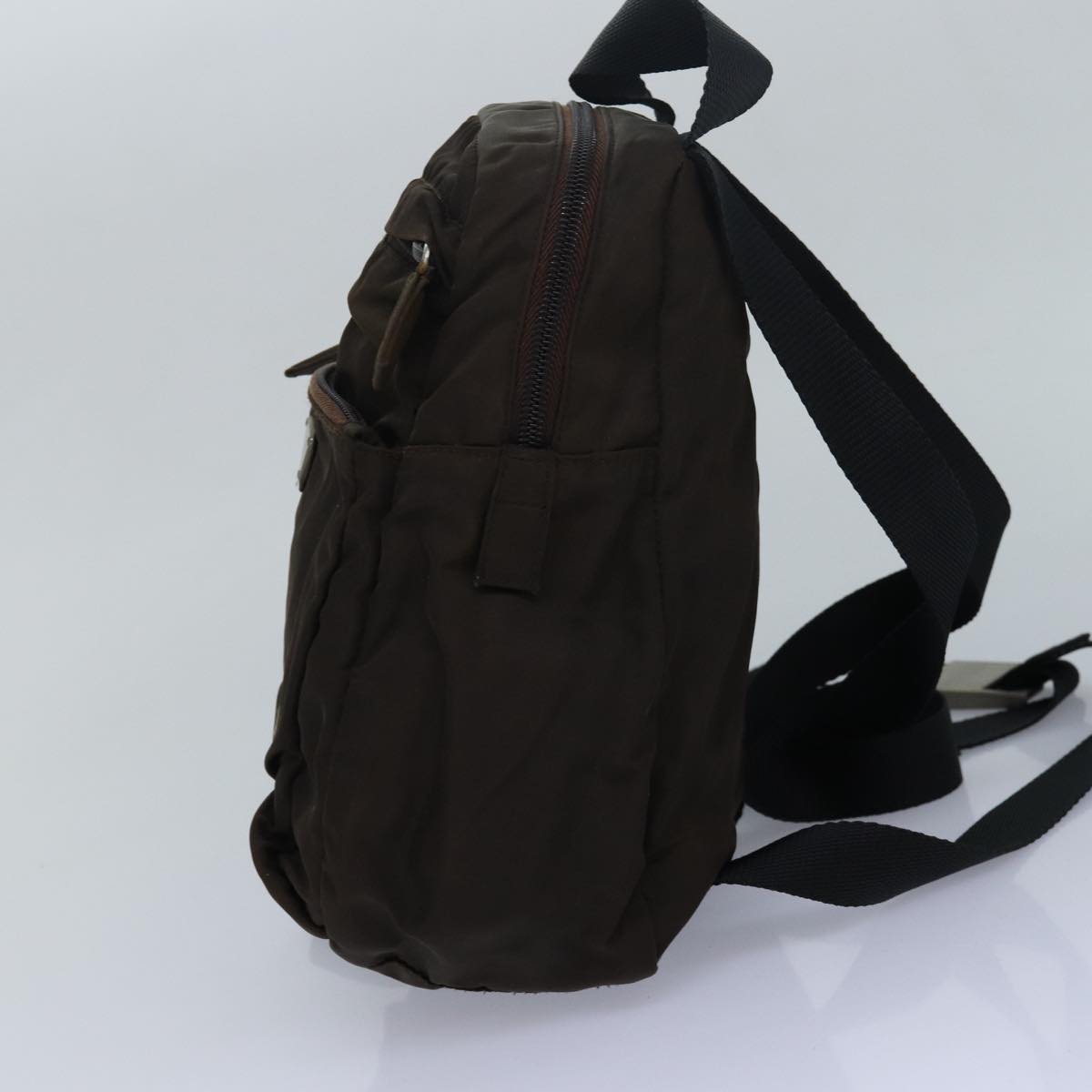 PRADA Backpack Nylon Brown Auth bs15832