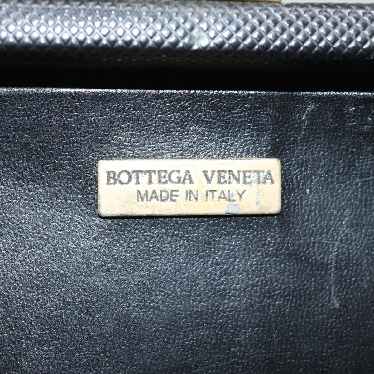 BOTTEGA VENETA Attache Case Hand Bag PVC Leather Black Auth bs15864