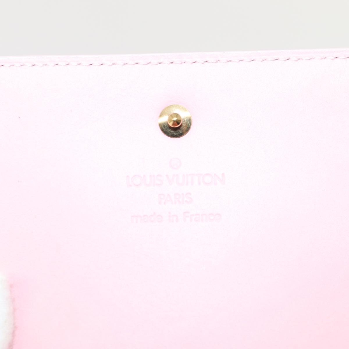 LOUIS VUITTON Monogram Vernis Walker Wallet Marshmallow Pink M91035 Auth bs15980