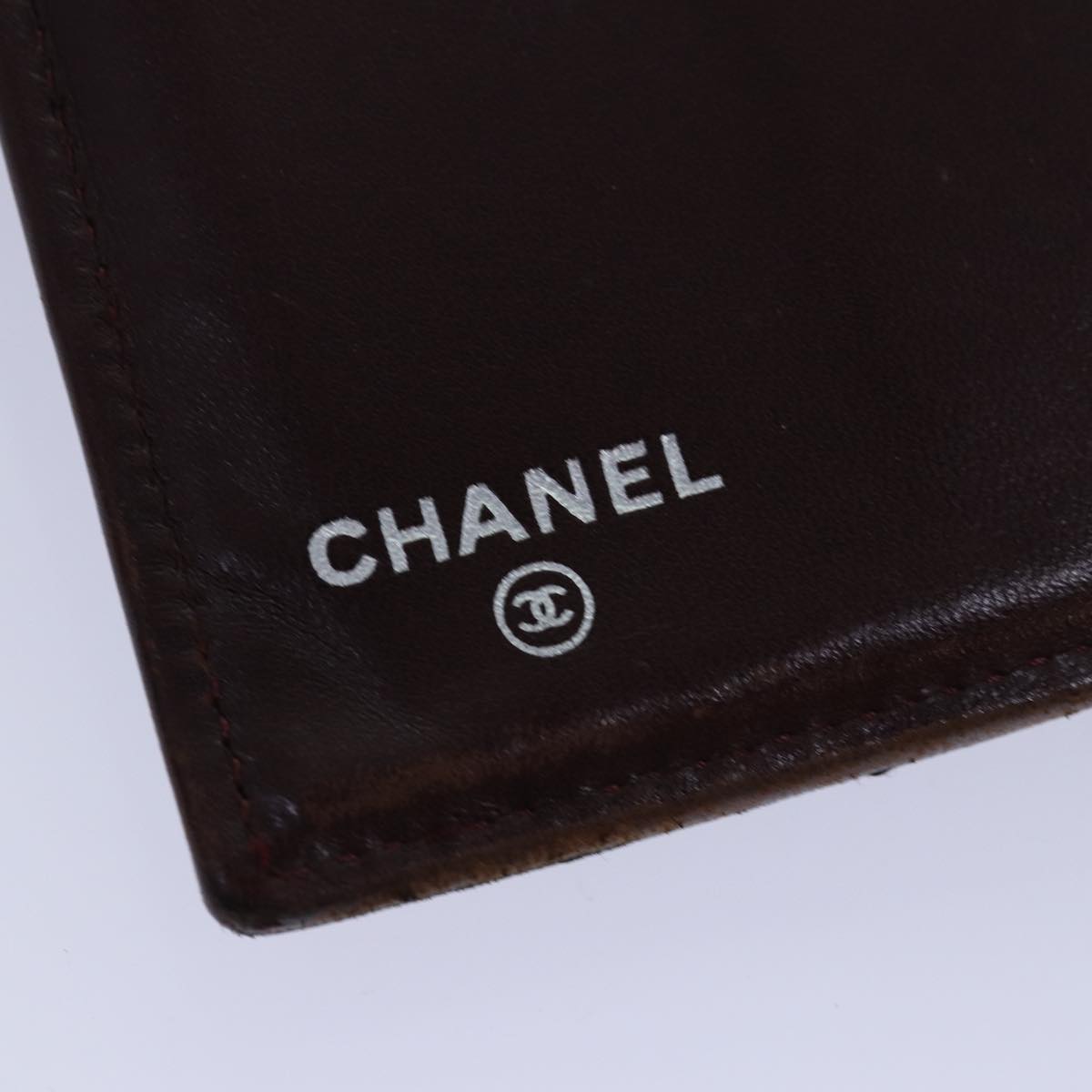 CHANEL Matelasse Long Wallet Lamb Skin Black CC Auth bs16070