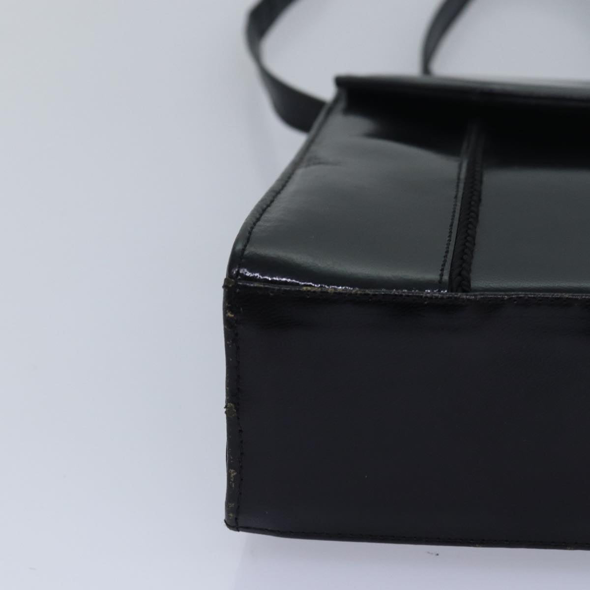 BALLY Shoulder Bag Leather Black Auth bs16130