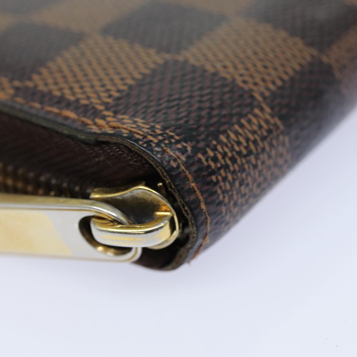 LOUIS VUITTON Damier Ebene Zippy Wallet Long Wallet N41661 LV Auth bs16183