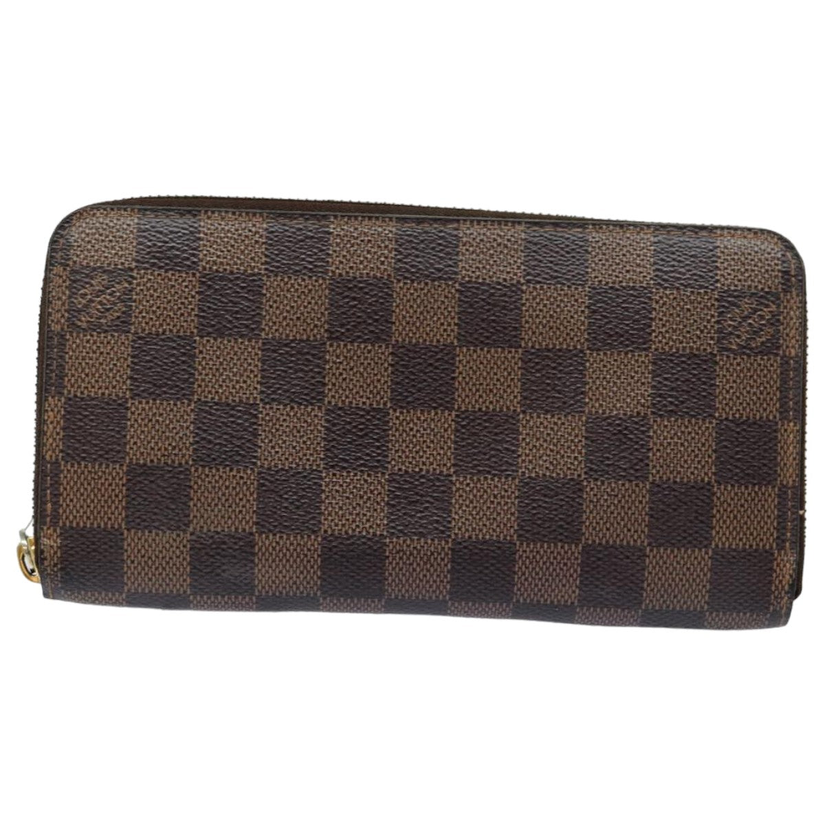 LOUIS VUITTON Damier Ebene Zippy Wallet Long Wallet N41661 LV Auth bs16183