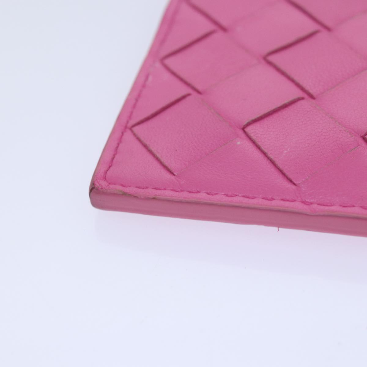 BOTTEGA VENETA MAXI INTRECCIATO Coin Purse Leather Pink Auth bs16220