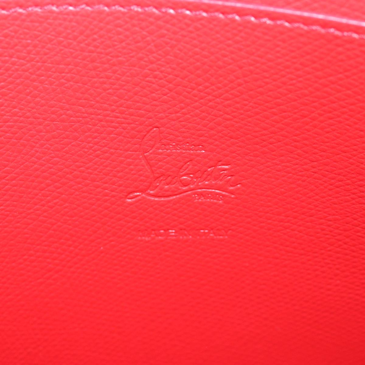 Christian Louboutin Clutch Bag Enamel White Auth bs16225