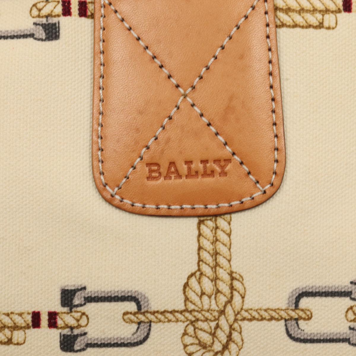 BALLY Tote Bag Canvas White Auth bs16241