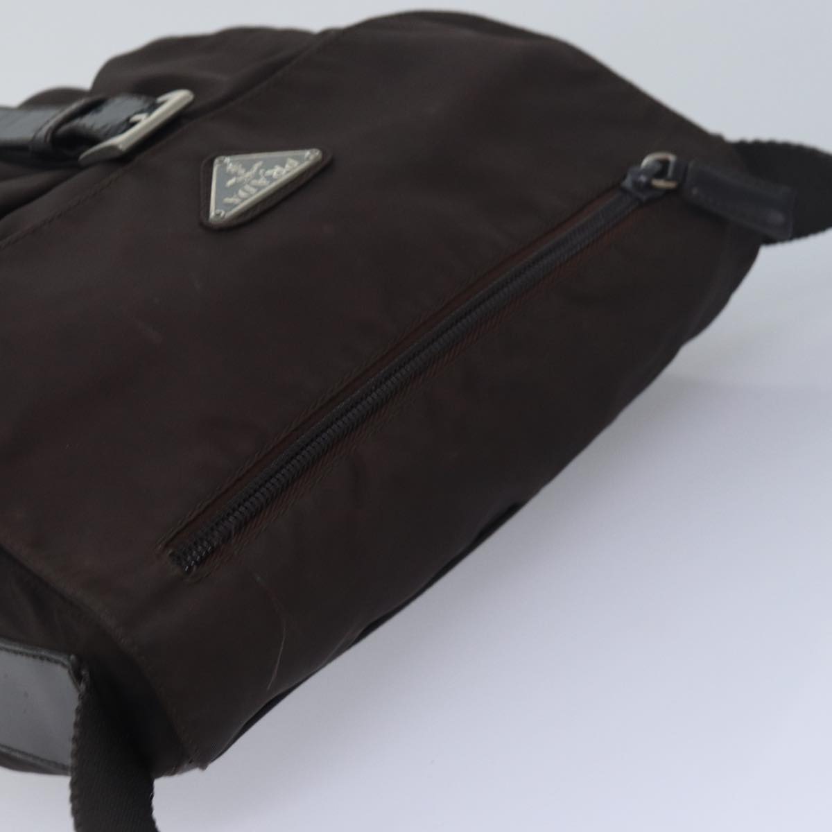 PRADA Backpack Nylon Brown Auth bs16281