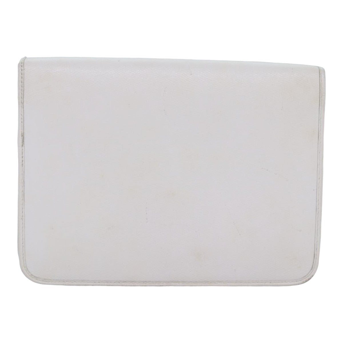 Christian Dior Shoulder Bag Leather White Auth bs16301