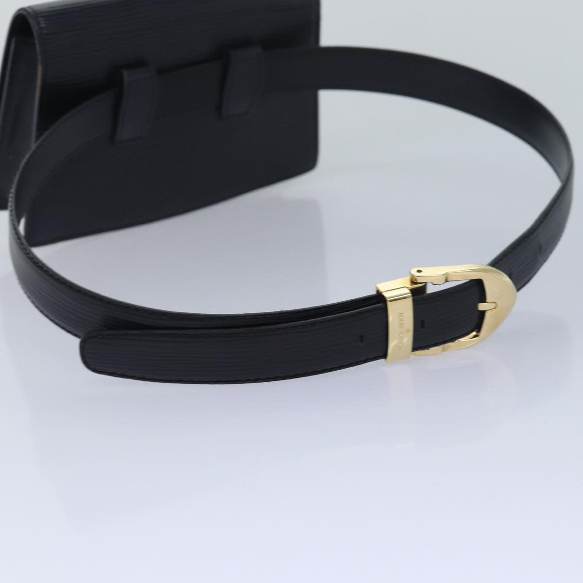 LOUIS VUITTON Epi Tilsitt Waist bag Black M52602 LV Auth bs16325