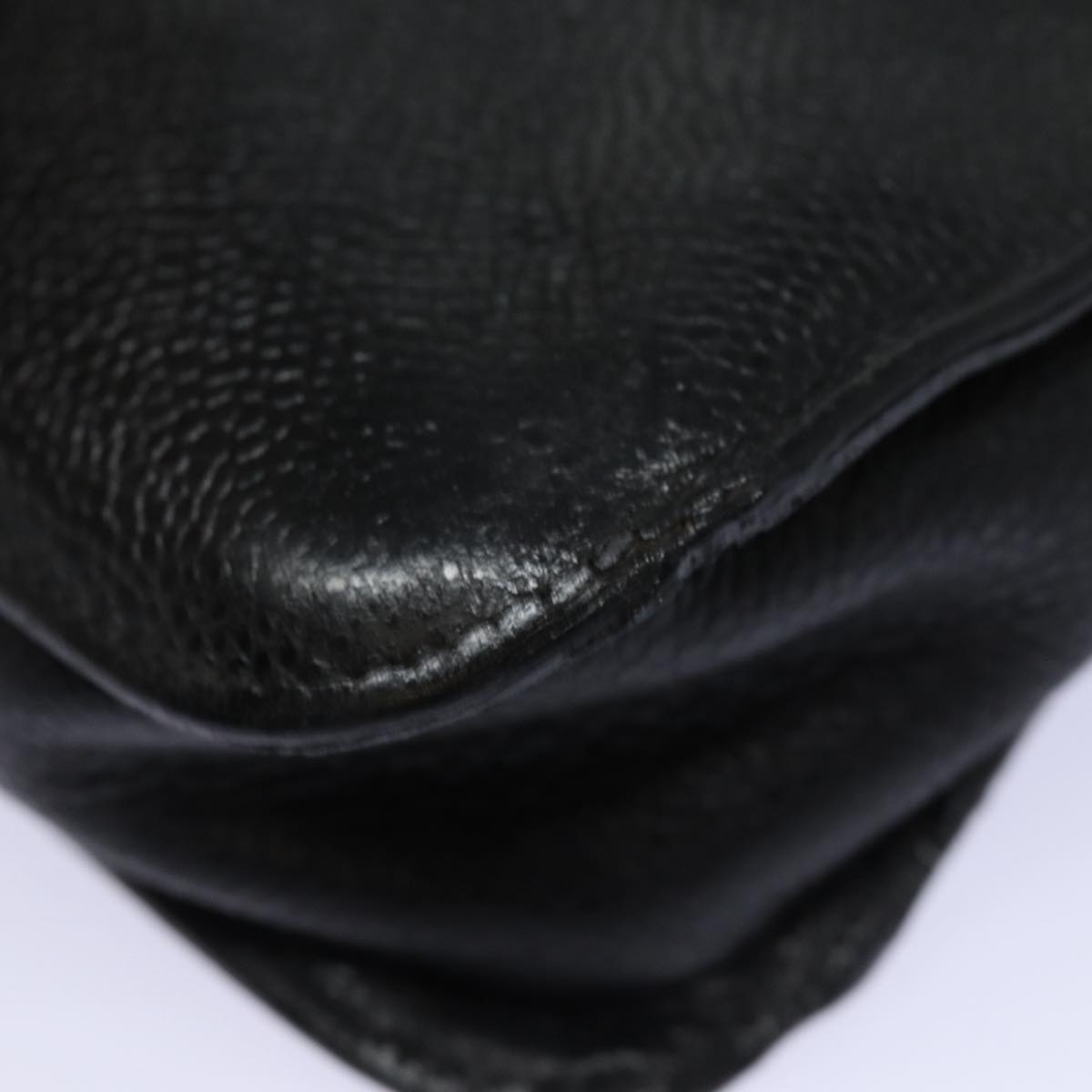 CHANEL Hand Bag Calf Skin Black CC Auth bs16380