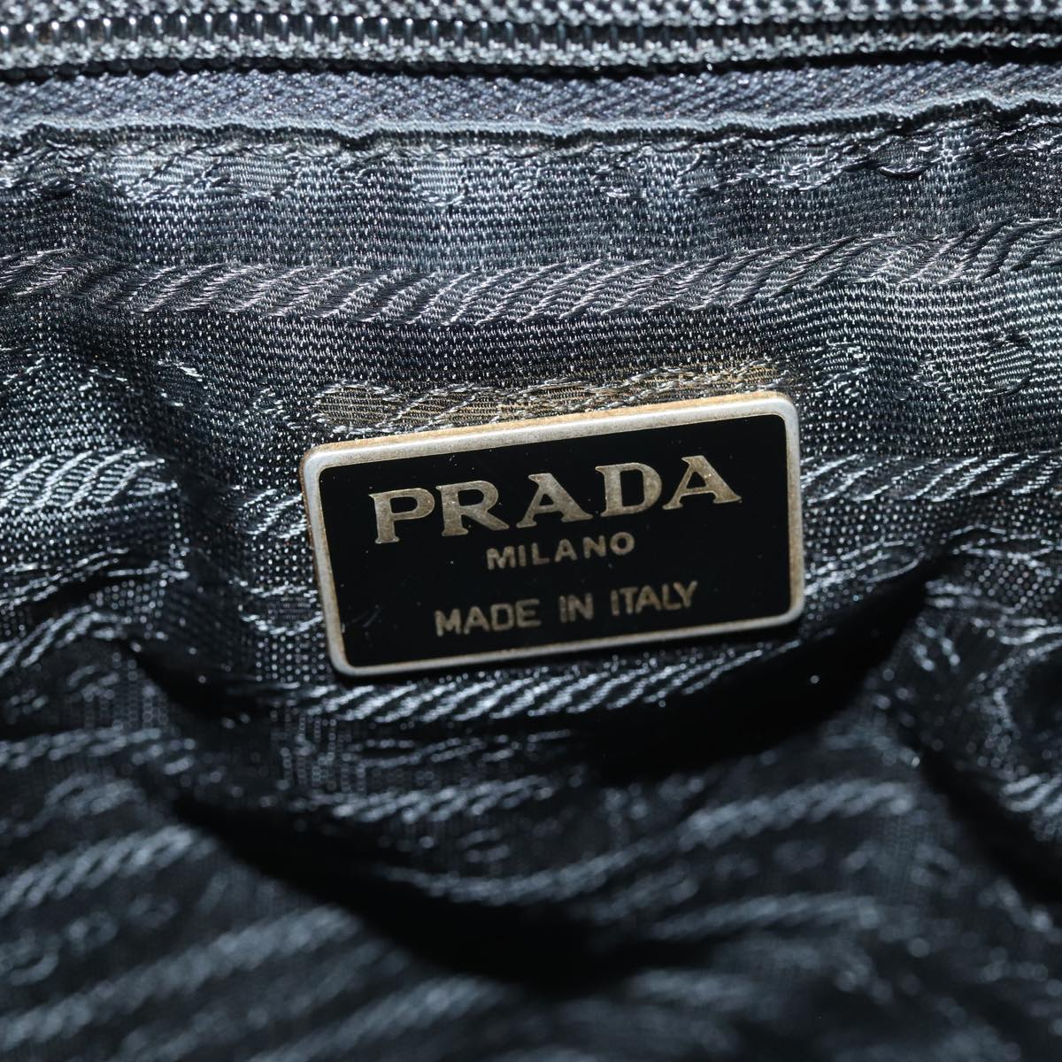 PRADA Quilted Backpack Nylon Black Auth bs16383