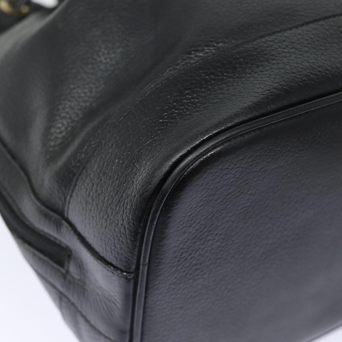 Burberrys Shoulder Bag Leather Black Auth bs16400