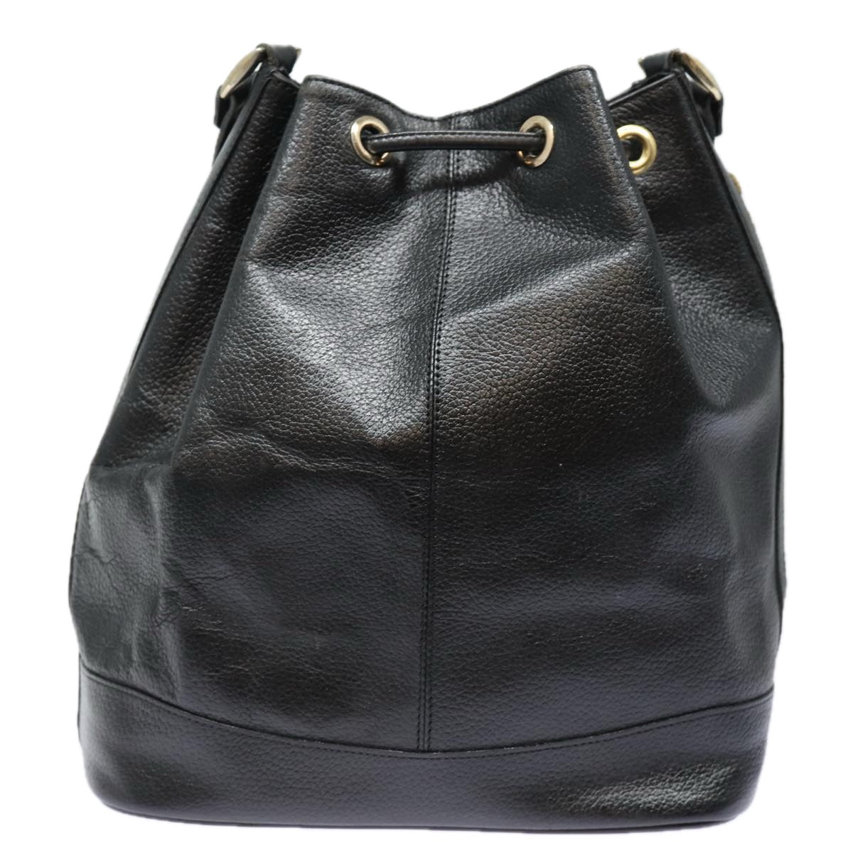 Burberrys Shoulder Bag Leather Black Auth bs16400