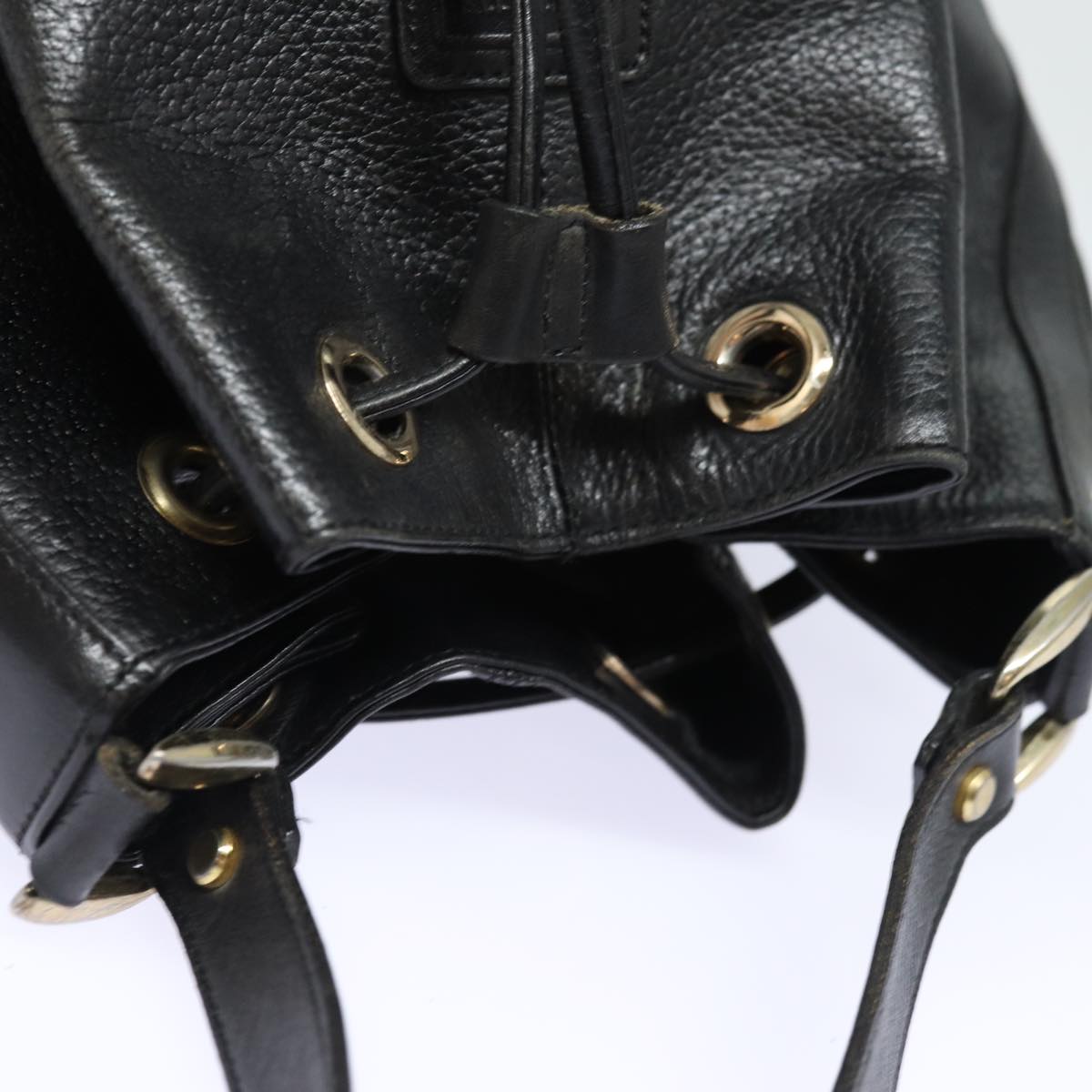 Burberrys Shoulder Bag Leather Black Auth bs16400