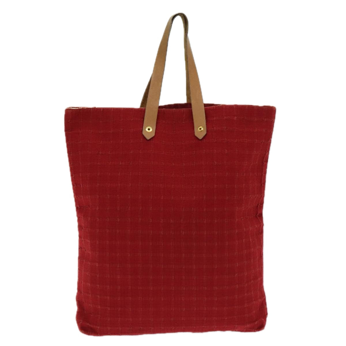 HERMES Amedaba GM Tote Bag Canvas Red Auth bs16410