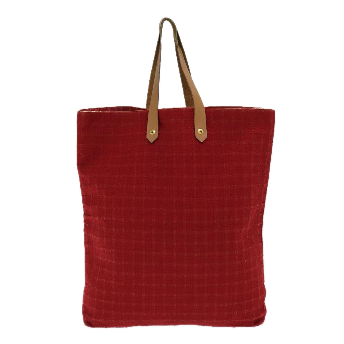 HERMES Amedaba GM Tote Bag Canvas Red Auth bs16410