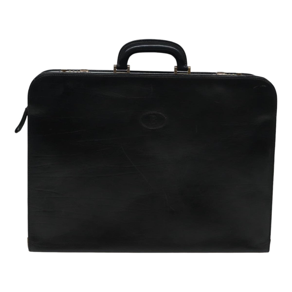 BALLY Trunk Leather No.000 Black Auth bs16480