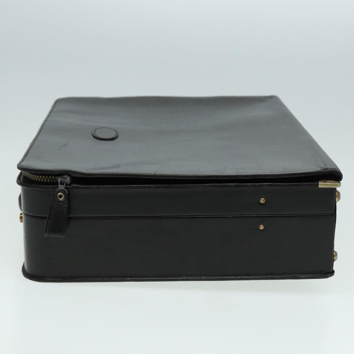 BALLY Trunk Leather No.000 Black Auth bs16480