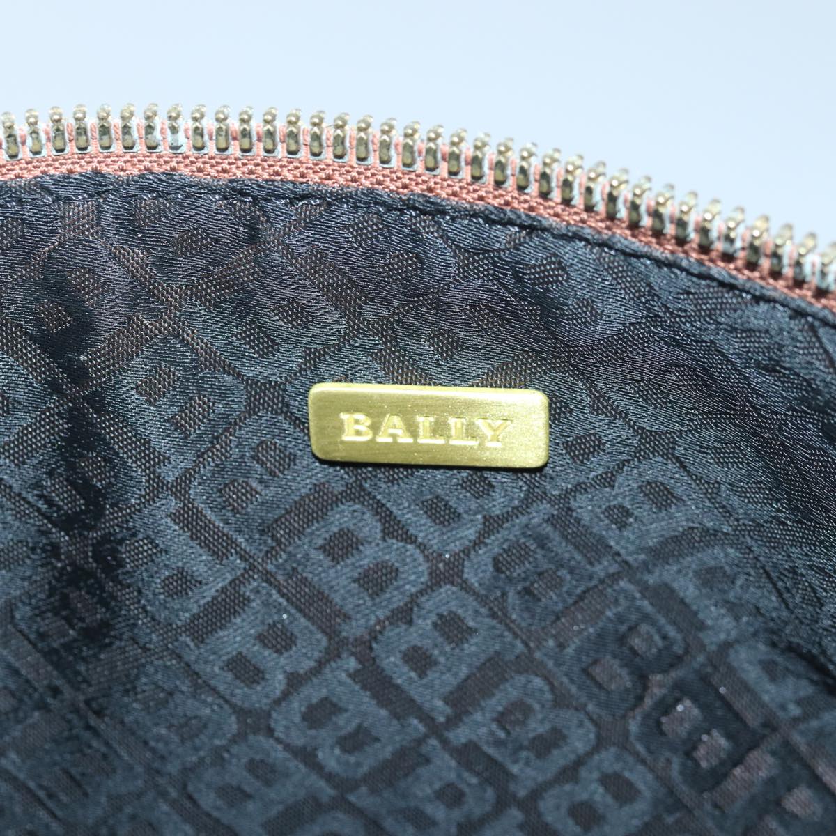 BALLY Hand Bag Leather Black Auth bs16483