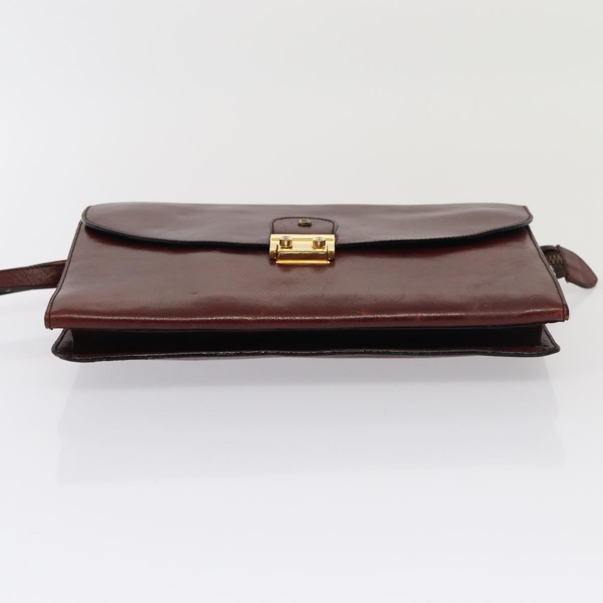 BALLY Clutch Bag PVC Leather Leather 2Set Black Brown Auth bs16492