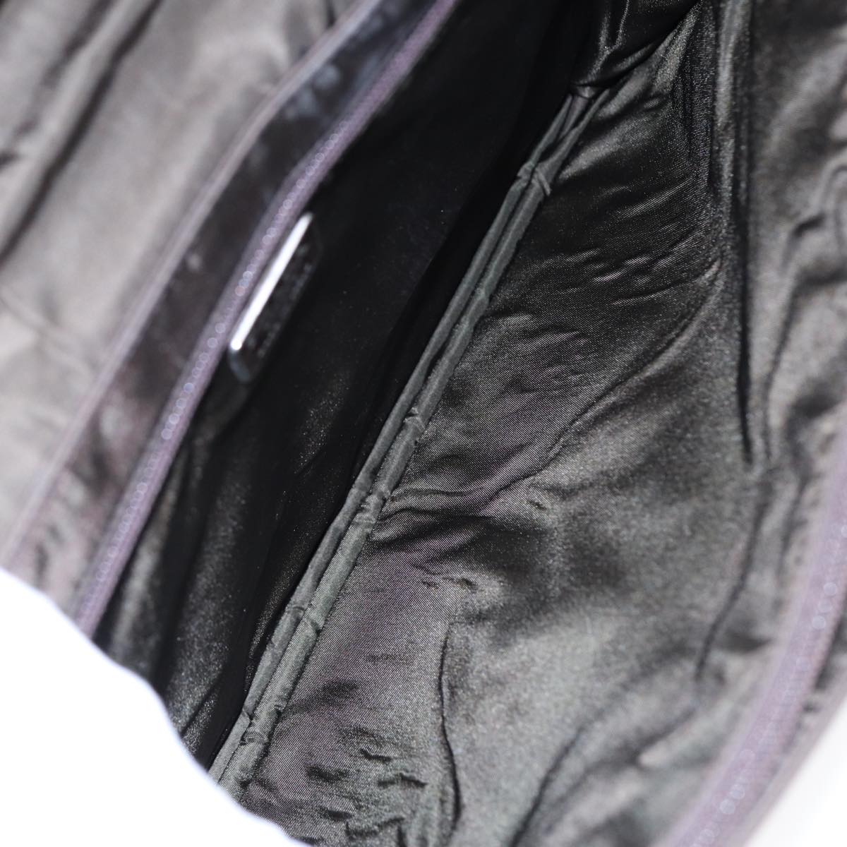 PRADA Business Bag Nylon Khaki Silver Auth bs16524