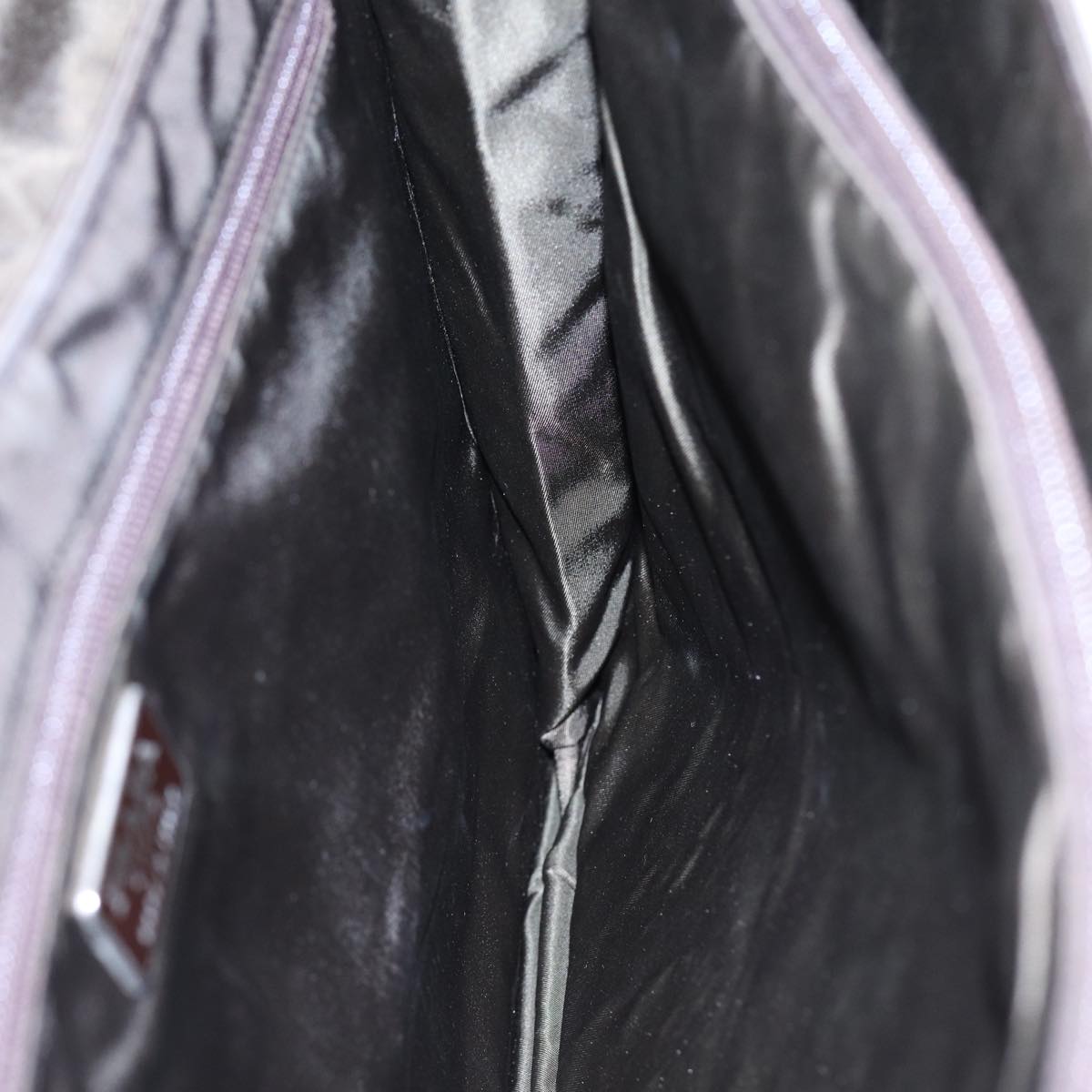 PRADA Business Bag Nylon Khaki Silver Auth bs16524