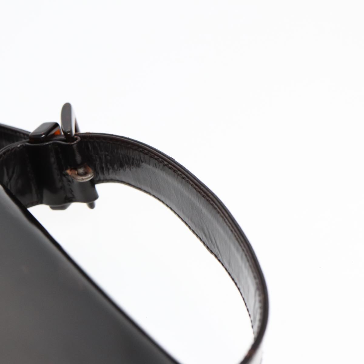 PRADA Business Bag Nylon Khaki Silver Auth bs16524