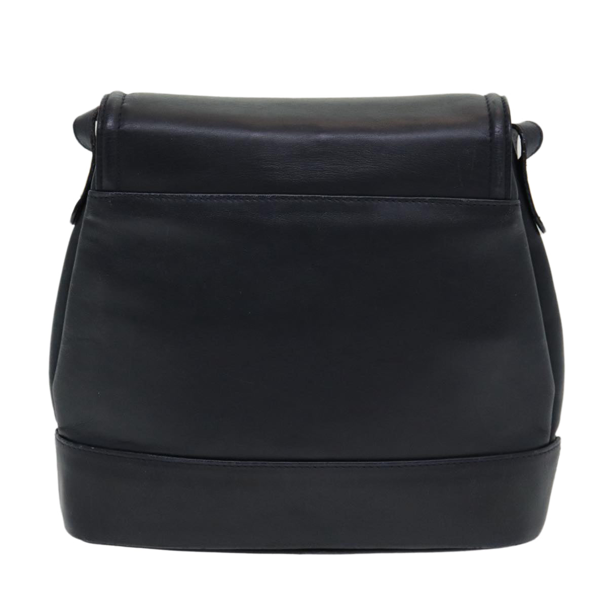 BALLY Shoulder Bag Leather Black Auth bs16610