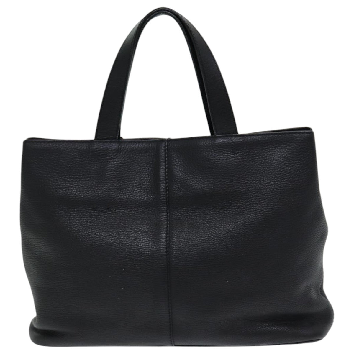 Burberrys Hand Bag Leather Black Auth bs16614