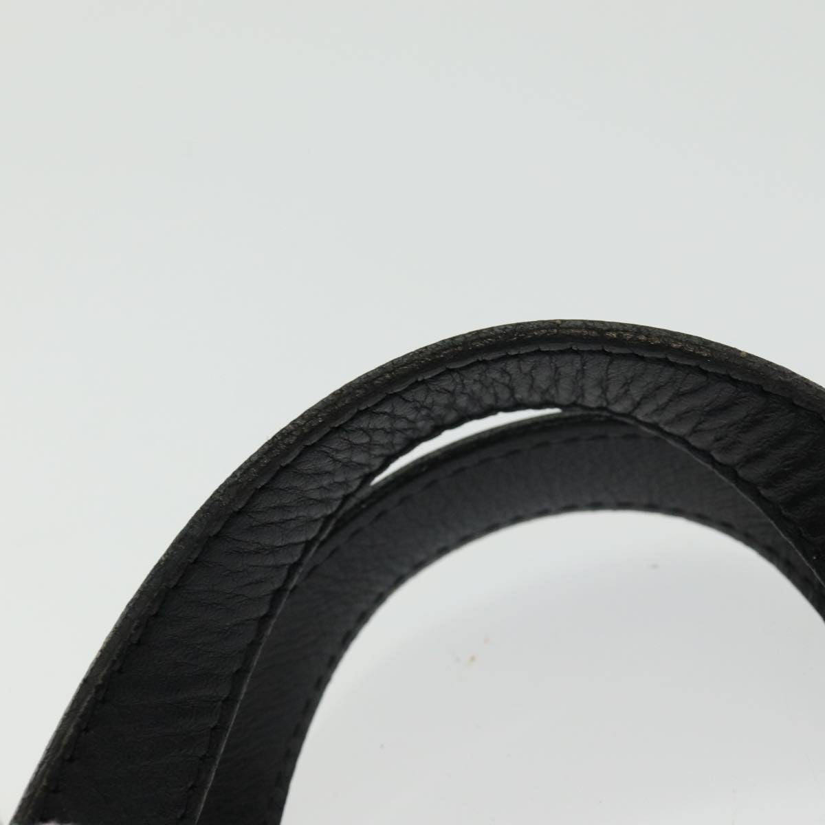 Burberrys Hand Bag Leather Black Auth bs16614