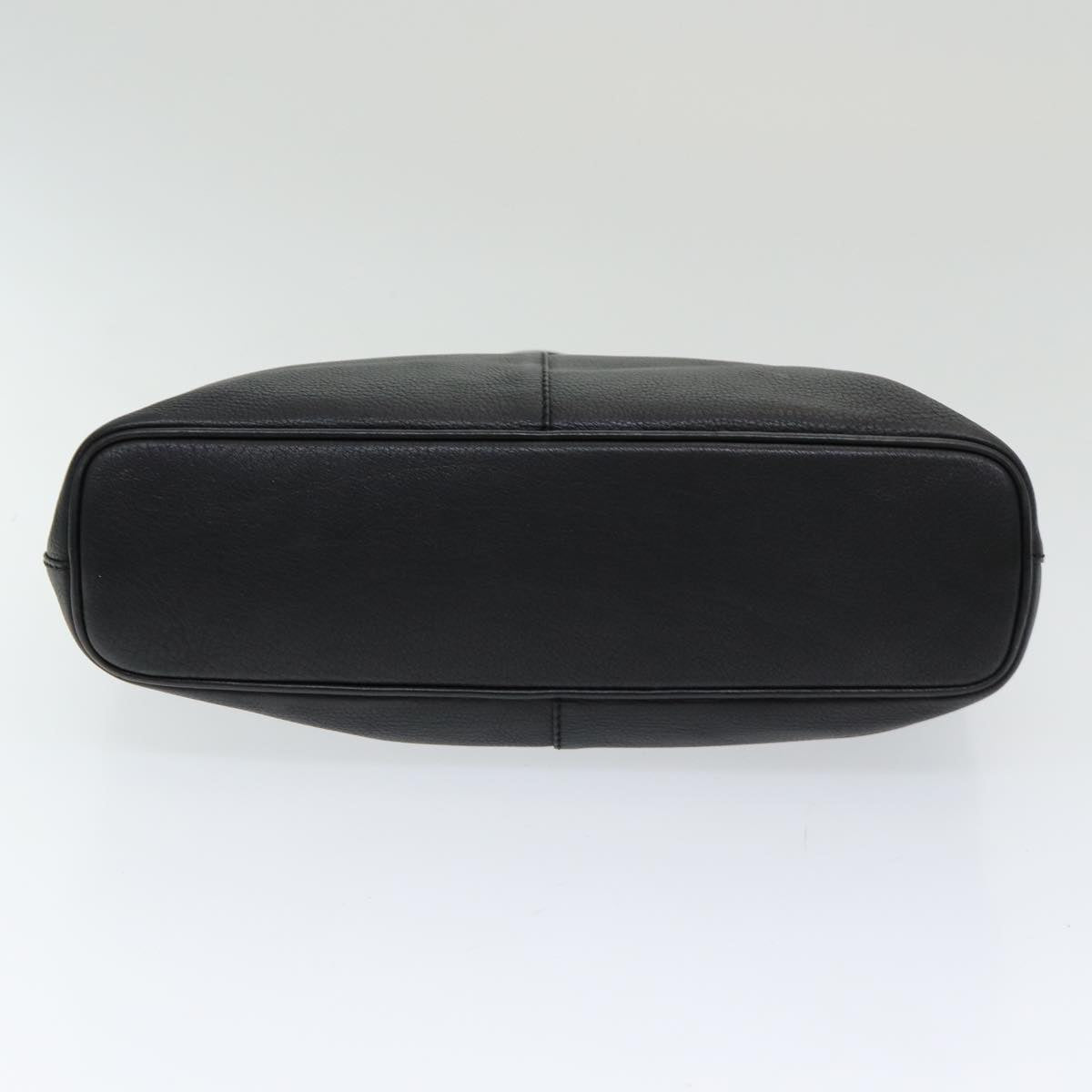 Burberrys Hand Bag Leather Black Auth bs16614