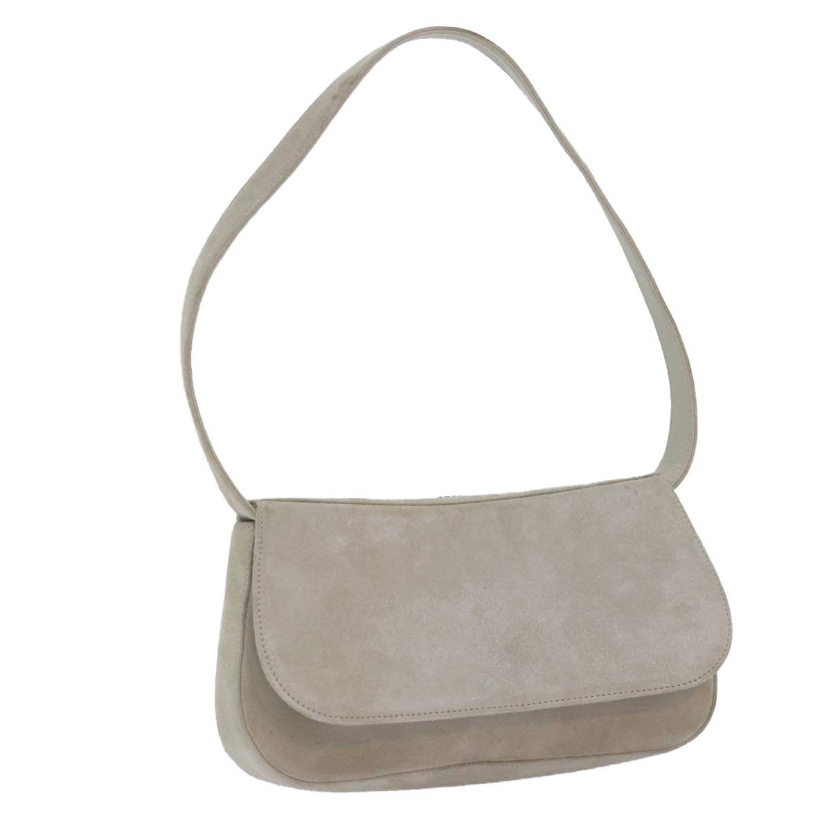 BALLY Shoulder Bag Suede Beige Auth bs16669